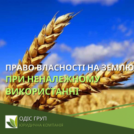 Припинення права власності на землю у разі її використання не за цільовим призначенням