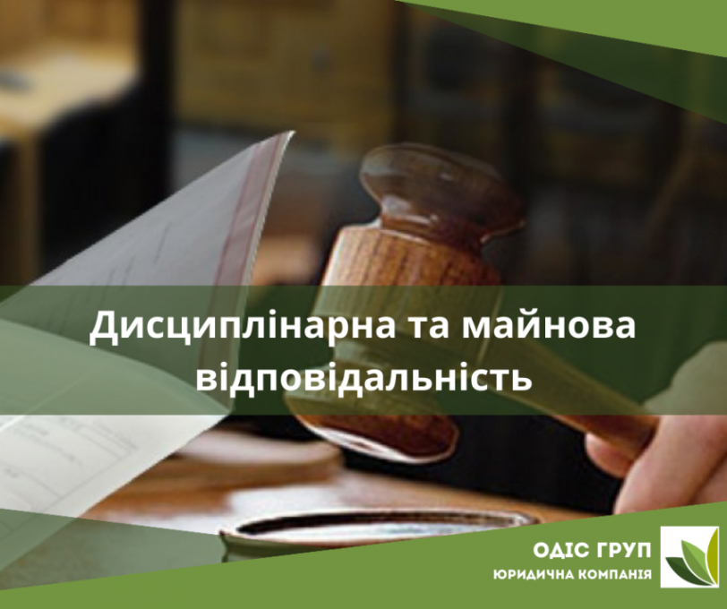 Дисциплінарна та майнова відповідальність