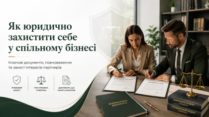 Як юридично захистити себе у спільному бізнесі